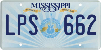 MS license plate LPS662