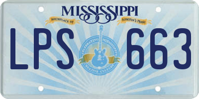 MS license plate LPS663