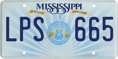 MS license plate LPS665