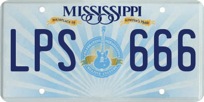 MS license plate LPS666