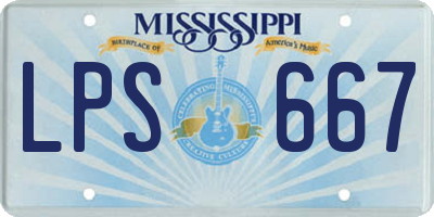 MS license plate LPS667