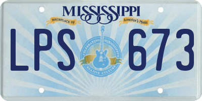 MS license plate LPS673