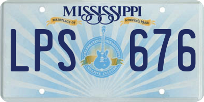 MS license plate LPS676