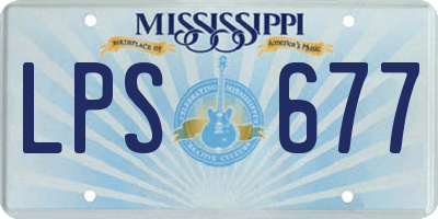 MS license plate LPS677