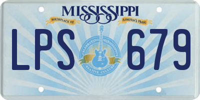 MS license plate LPS679