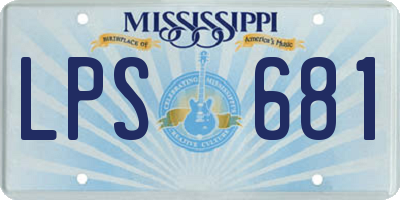 MS license plate LPS681