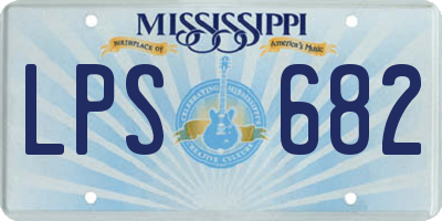 MS license plate LPS682