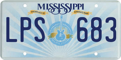 MS license plate LPS683