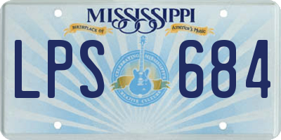 MS license plate LPS684
