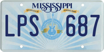 MS license plate LPS687