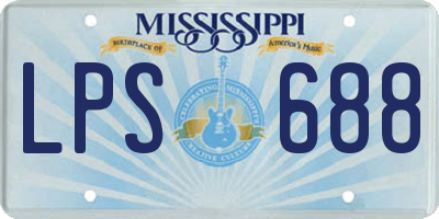 MS license plate LPS688