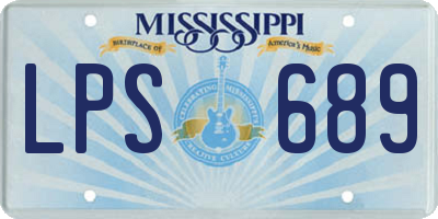 MS license plate LPS689
