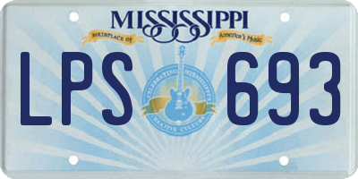 MS license plate LPS693