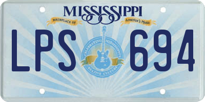 MS license plate LPS694