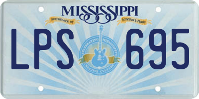 MS license plate LPS695