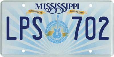MS license plate LPS702