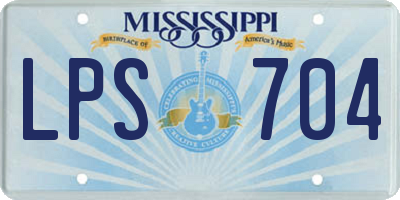 MS license plate LPS704