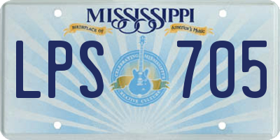 MS license plate LPS705