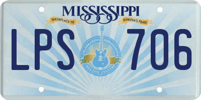 MS license plate LPS706