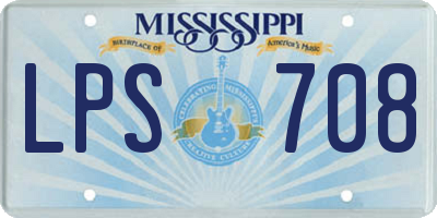 MS license plate LPS708