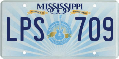 MS license plate LPS709