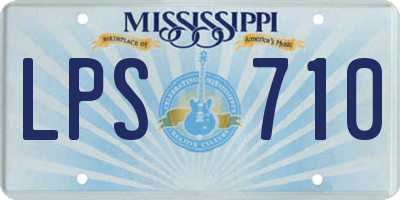 MS license plate LPS710