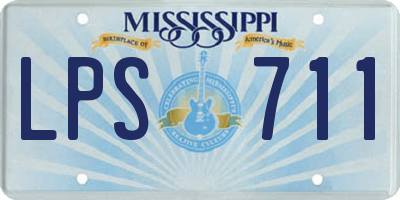 MS license plate LPS711