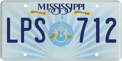 MS license plate LPS712
