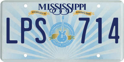 MS license plate LPS714