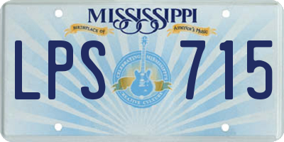 MS license plate LPS715