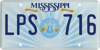 MS license plate LPS716