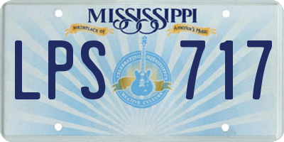 MS license plate LPS717