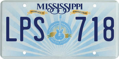 MS license plate LPS718