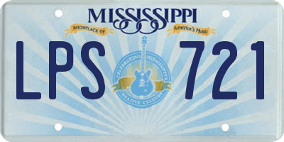 MS license plate LPS721