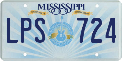 MS license plate LPS724