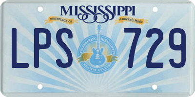 MS license plate LPS729