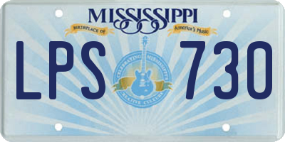 MS license plate LPS730
