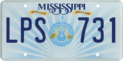 MS license plate LPS731