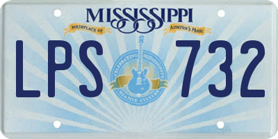 MS license plate LPS732