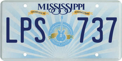 MS license plate LPS737