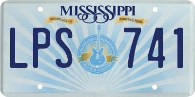 MS license plate LPS741