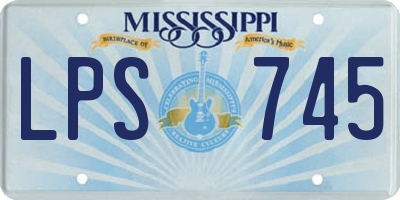 MS license plate LPS745