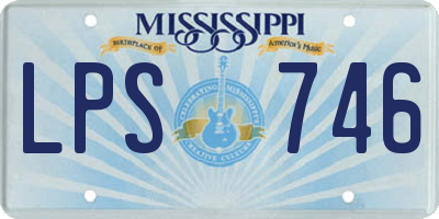 MS license plate LPS746