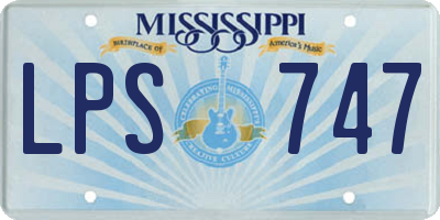 MS license plate LPS747