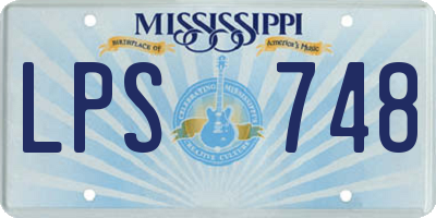 MS license plate LPS748