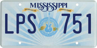 MS license plate LPS751
