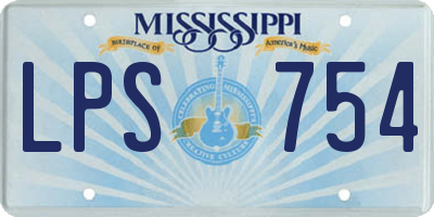 MS license plate LPS754
