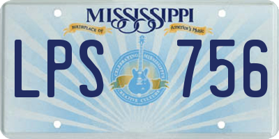 MS license plate LPS756