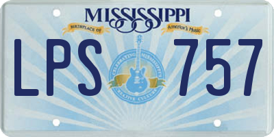 MS license plate LPS757