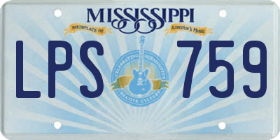 MS license plate LPS759